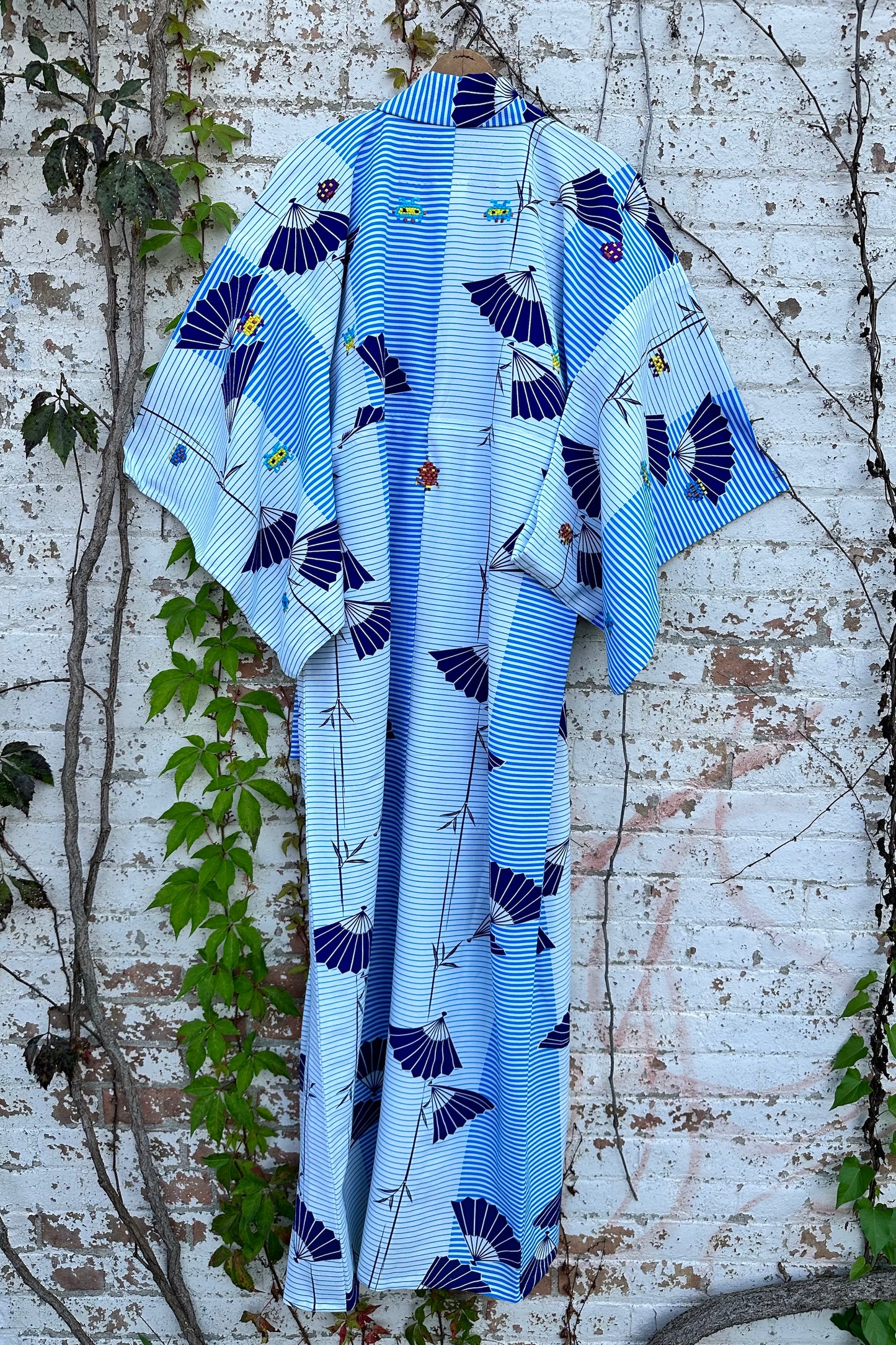 "Space Invaders" Kimono- Fans and Stripes