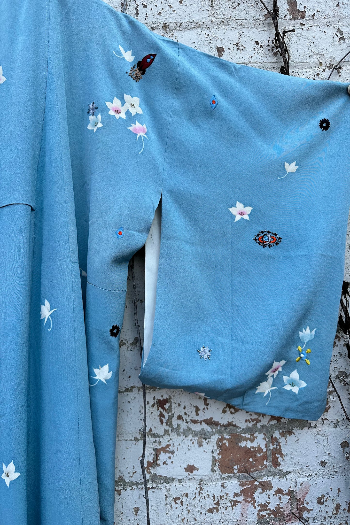 "Lost in Space" Kimono- Falling Flowers
