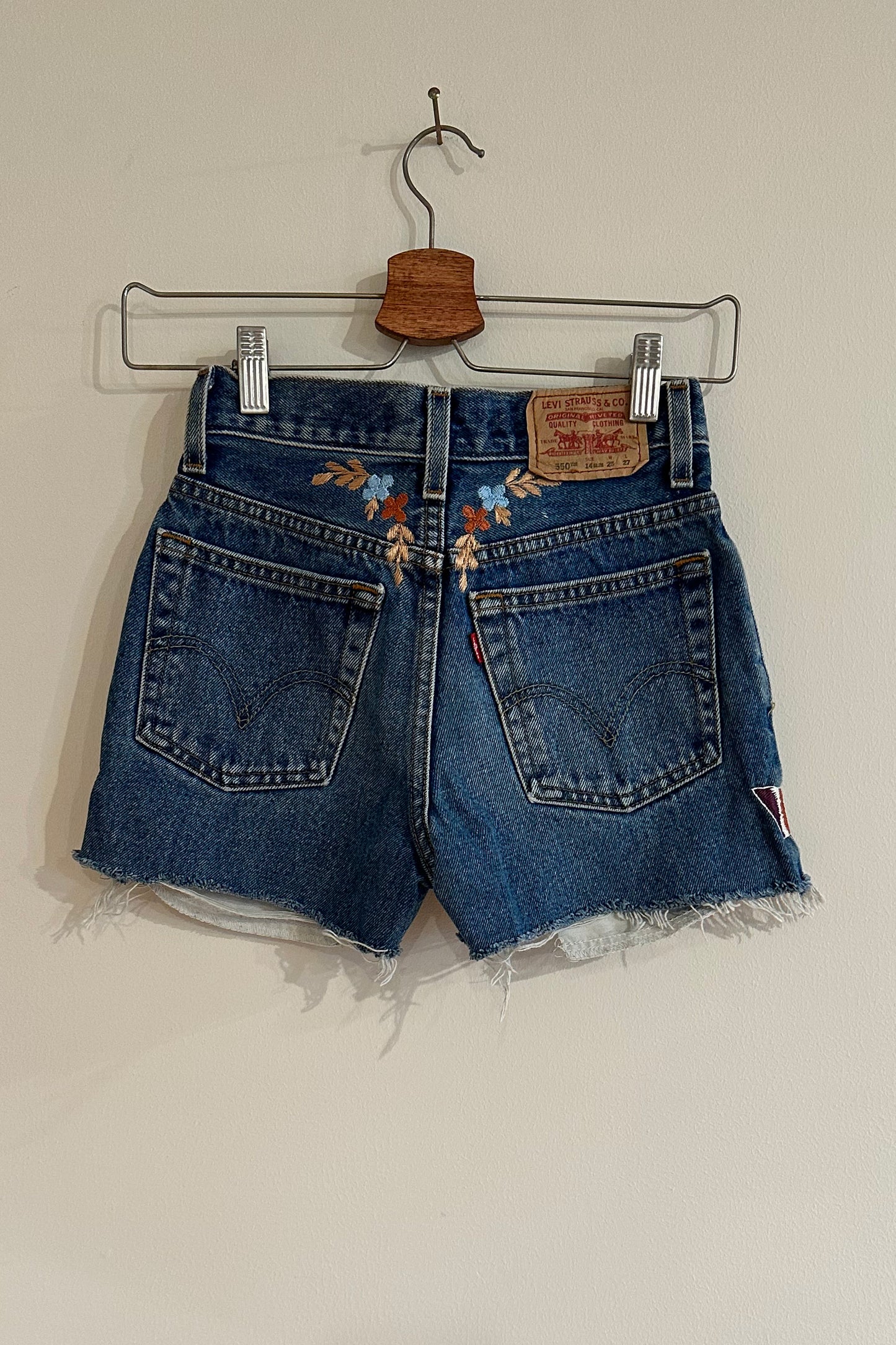 1 Of 1 "Colonial Flags" Cut-Offs - Denim/Multi