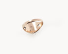 Vintage signet ring reworked with etched face, back view