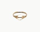 Vintage signet ring reworked with etched face, back view. 