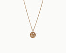 Vintage diamond pendant necklace, close up view