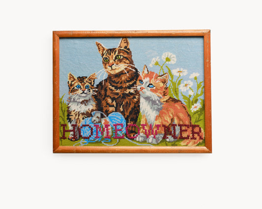 "hoMEOWner" 3 Cats and a Ball of Yarn
