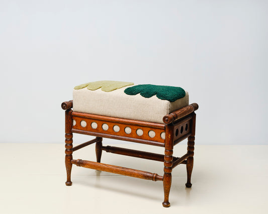 Twin Ghost Piano Stool with Polkadot Cutout