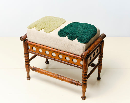 Twin Ghost Piano Stool with Polkadot Cutout