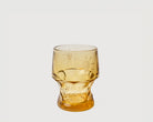 Etched vintage glass, front view 