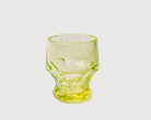 Etched vintage glass, front view 