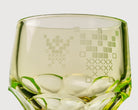 Etched vintage glass, close up view 