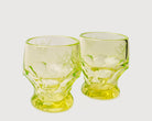Etched vintage glass, set view 