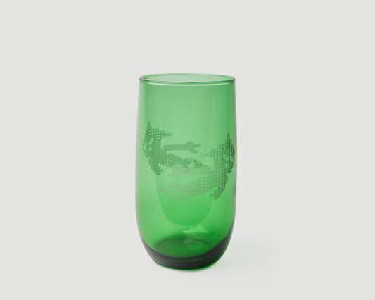 "Astro Bomb" Bottle Green Water Glasses + Pitcher - SET