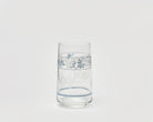 Etched vintage glass, front view 