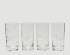Etched vintage glass, set view 
