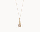 Vintage diamond pendant necklace, close up view