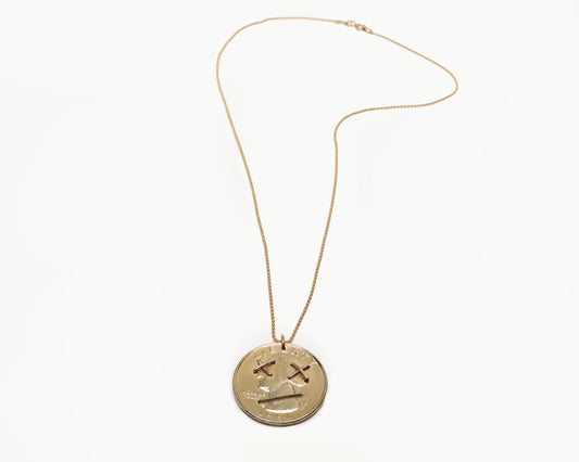 "Um...No" Quarter Emoji Pendant