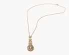 Vintage diamond pendant necklace, full necklace view