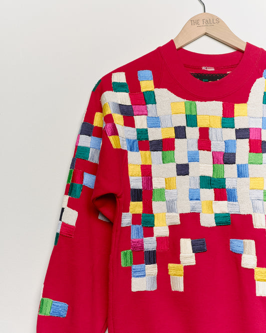 Ellsworth Geo Sweatshirt - Bright Red