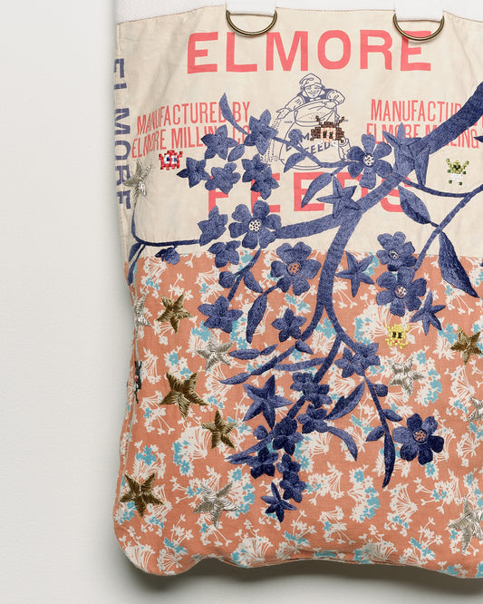 "Cherry Blossom" Feed Sack Tote