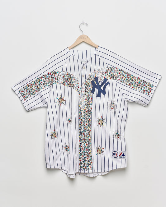 "Pick Your Team" NY Yankees Sequined Button Front Jersey