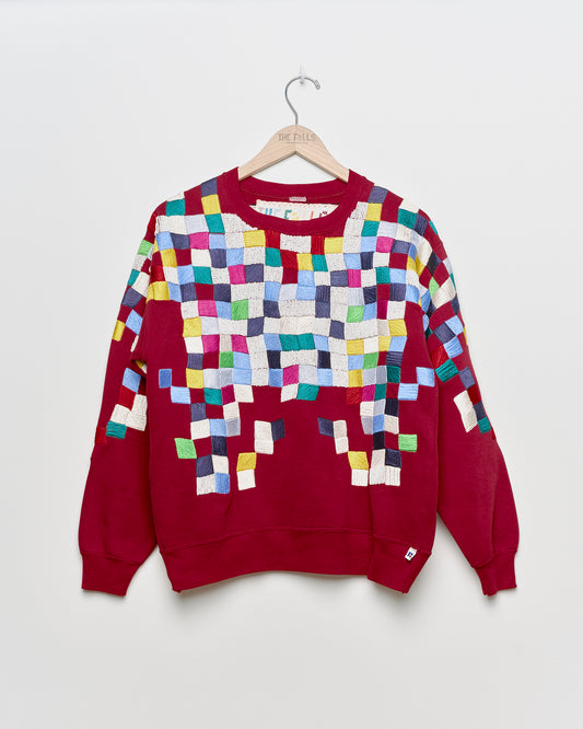 Ellsworth Geo Sweatshirt - Dark Red