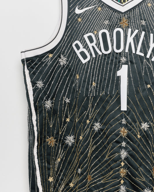 "Pick Your Team!" Brooklyn Nets "Harden 13" Jersey with Starburst Beading