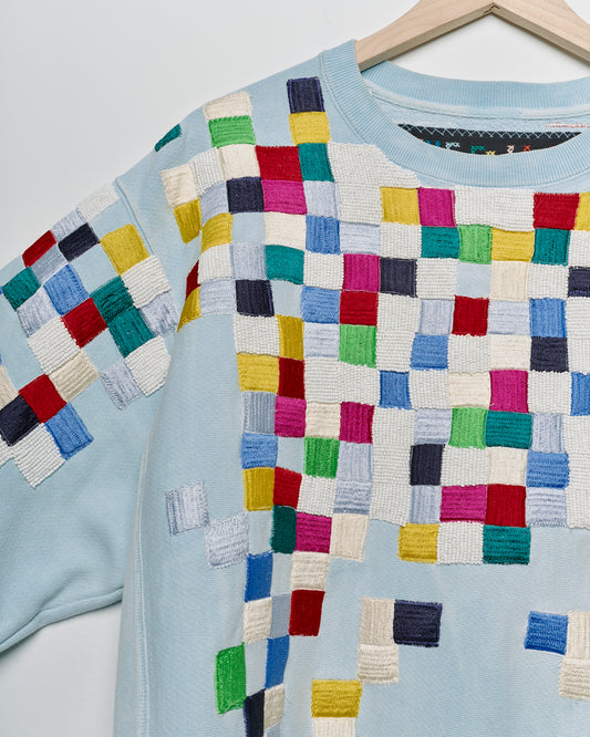 Ellsworth Geo Sweatshirt - Powder Blue