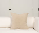 Pillow with embroidery embellishments, bottom view 