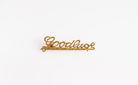 Vintage gold pin, front view