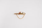 Vintage gold pin, front view 