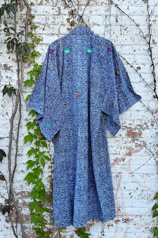 "Space Invaders" Kimono- Abstract Batik