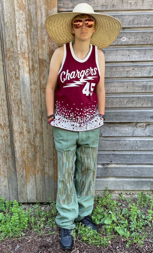 "Ombre" Chargers 45 Tank - Graphic/Beads