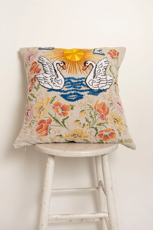 "Swanning Along" Pillow