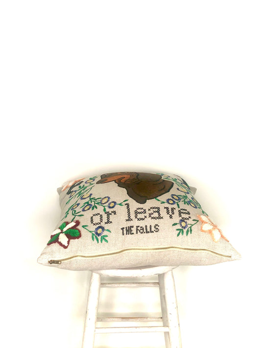 "Be Nice Dora" Pillow - Natural/Multi