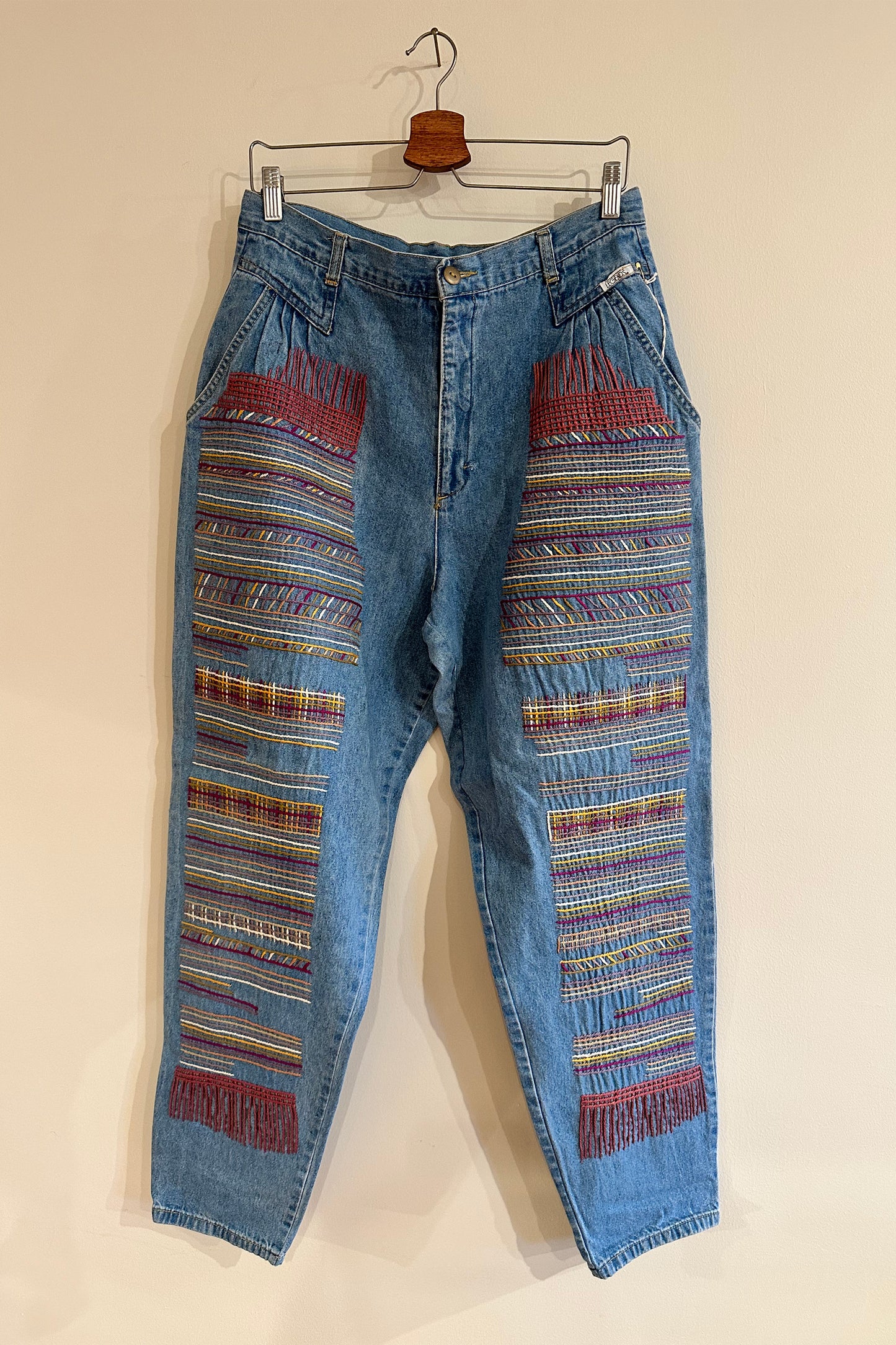 "Corded Geo" Eighties Jeans - Denim/Multi