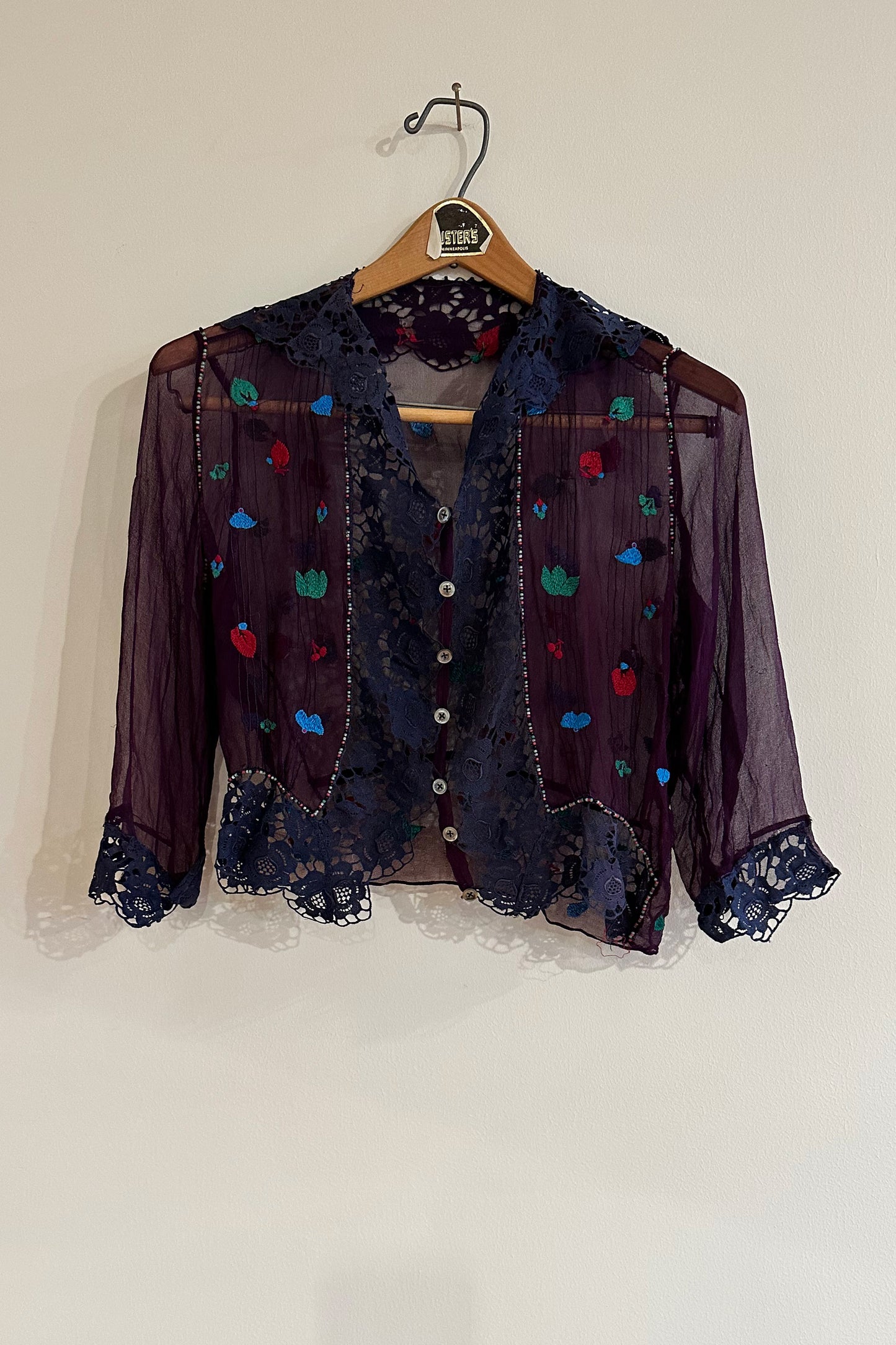 1 Of 1 "Cascading Fruits" Blouse - Purple/Multi