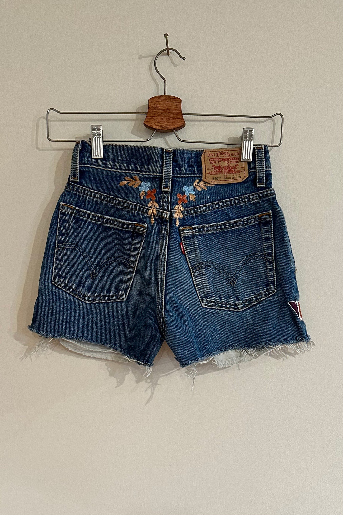 1 Of 1 "Colonial Flags" Cut-Offs - Denim/Multi