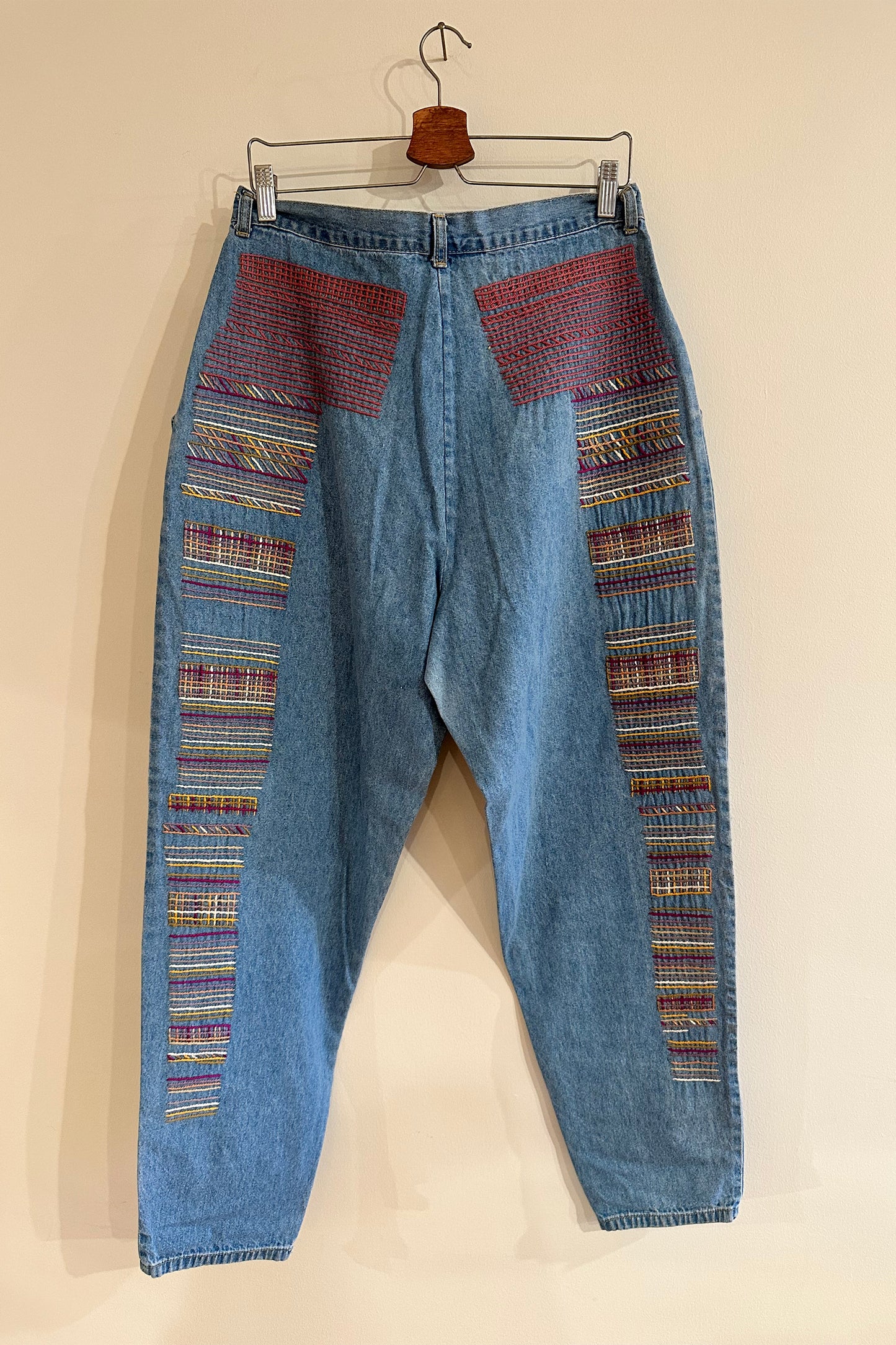 "Corded Geo" Eighties Jeans - Denim/Multi