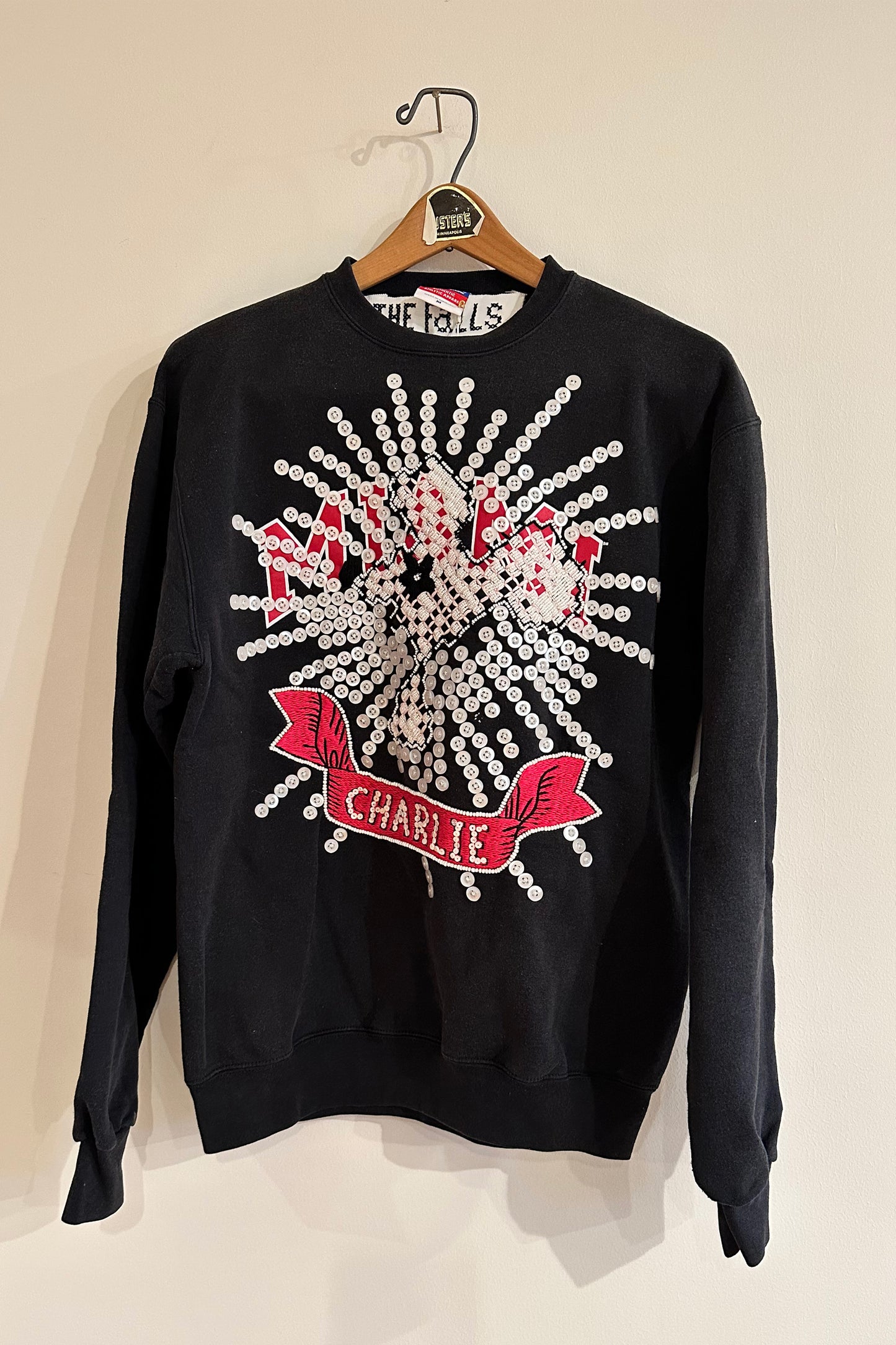 "Pearlie Charlie" Miami Sweatshirt - Black/Pearl