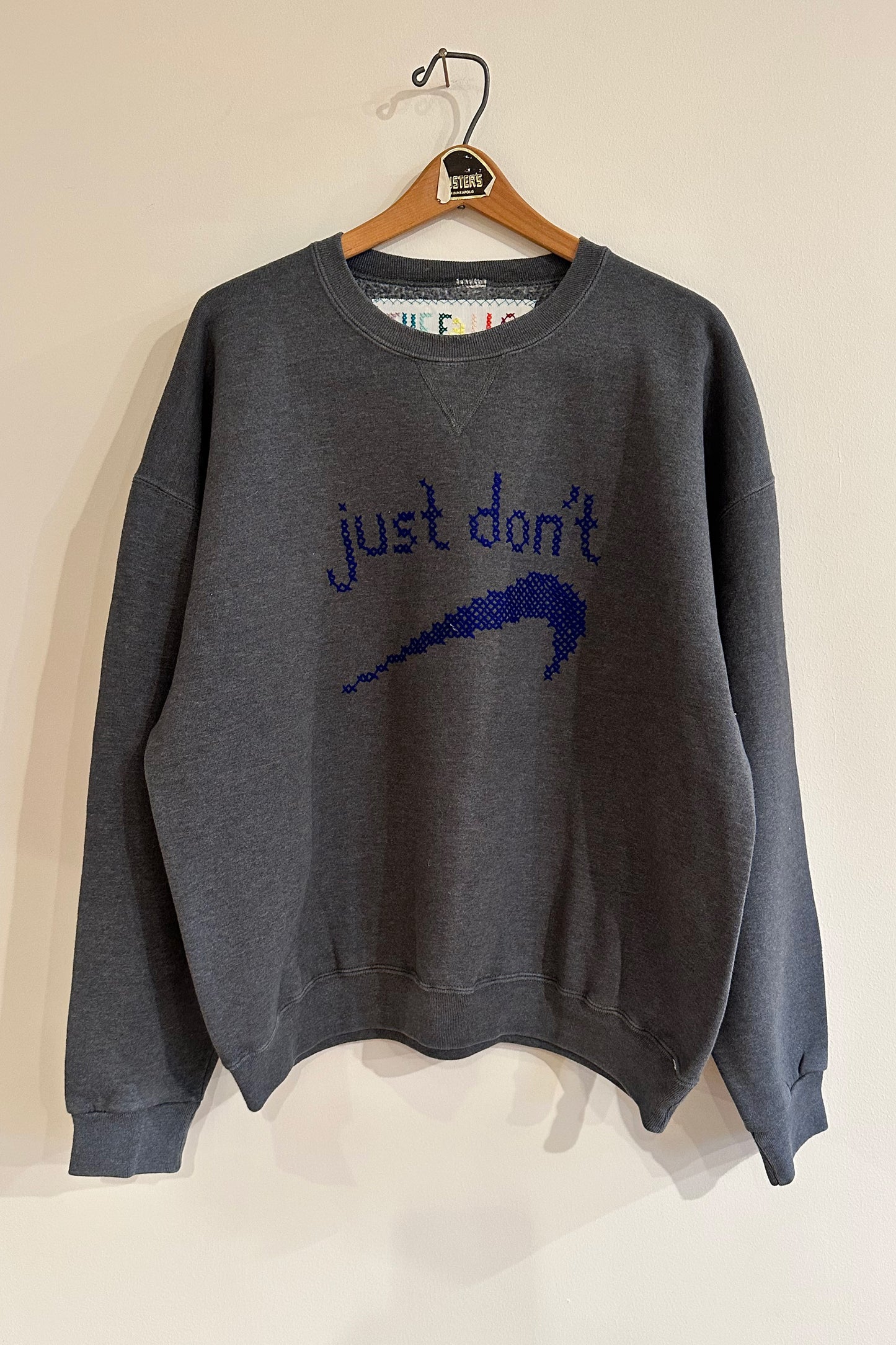 "Just Don't" Sweatshirt - Solid/Blue